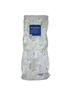 Tommy Bahama Ultra Soft Plush Throw Blanket 60" x 70" Palm Leaf Print Green